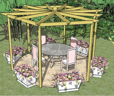 Hexagonal Gazebo Plans – Free Plans for Building a 6 sided gazebo
