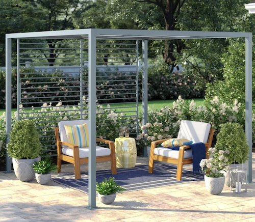 Kit-W-Bradenville metal pergola