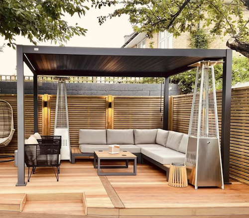 Pergola-W-Aluminium pergola with closing roof