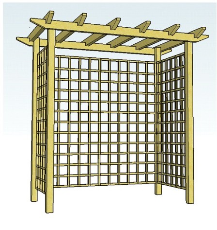 Copyright image: A pergola arch that can be made into a seated arbour. 