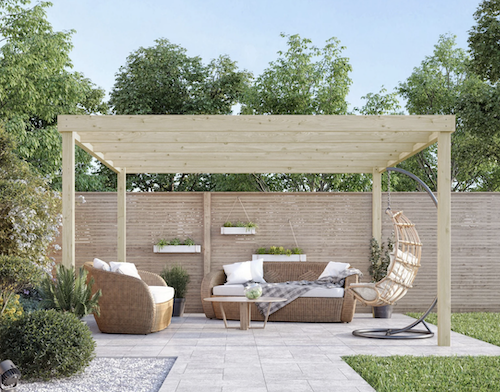 Modern box pergola.