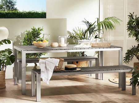 Modern outdoor dining set or picnic table