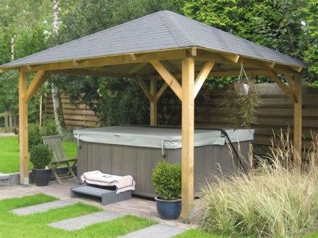 Hot tub gazebo.