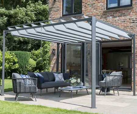 Pandora Leaf Canopy Pergola with louvres