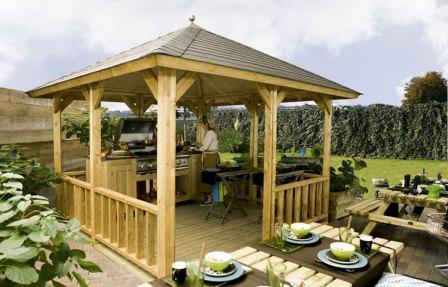 Lugarde gazebo for outdoor living.