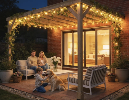 Modern Lean-to pergola