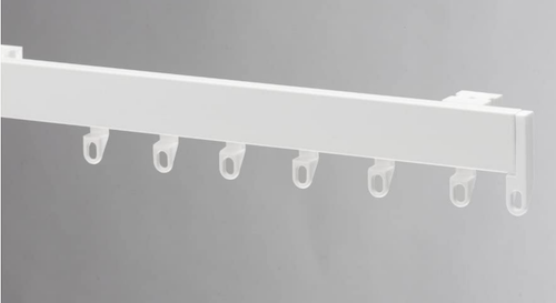 Curtain track for pergola canopy.