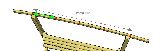 Copyright image: DIY seated arbour plans with curved rafters.