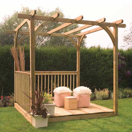 Pergola with deck.