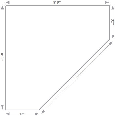 Copyright image: Corner pergola footprint taken from the corner pergola plans.