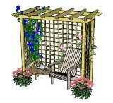 Copyright image: A pergola arch that can be made into a seated arbour. 