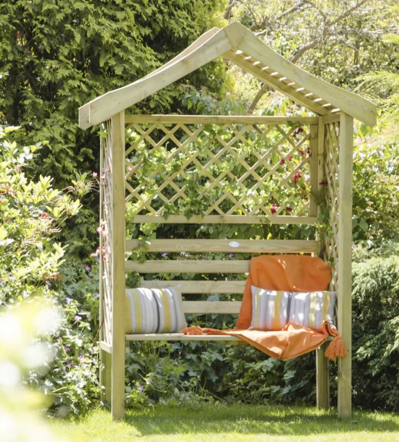 Lovely wooden arbour.