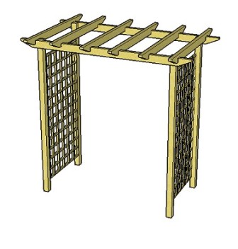 Copyright image: A pergola arch that can be made into a seated arbour.