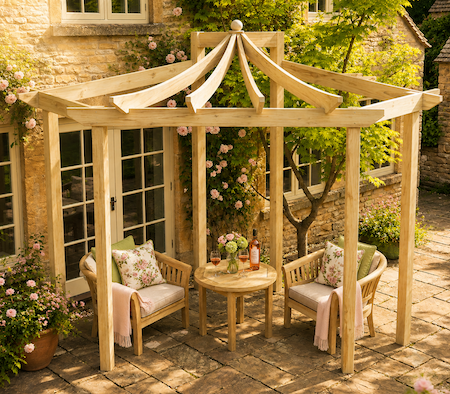 Pergola-AI-cream asian on house cottage