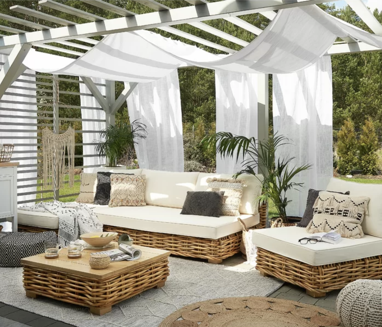 Beautiful outdoor area with canopy.