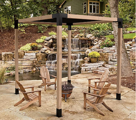 Modern pergola construction brackets