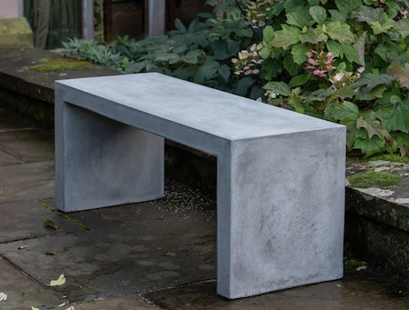 Modern concrete bench