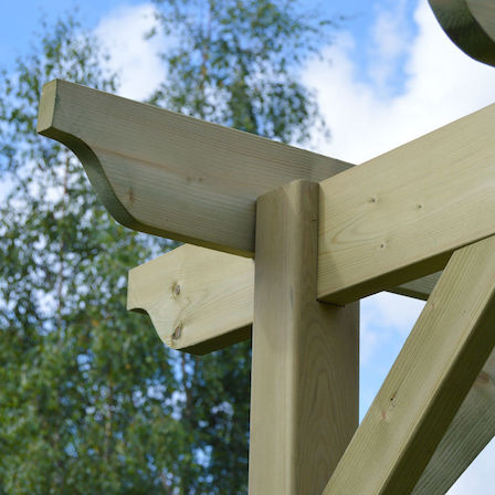 Traditional wooden pergola.