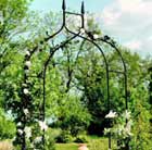 Metal rose arch.