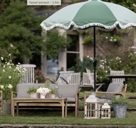 Garden design ideas with furniture, plant and garden accessory combinations