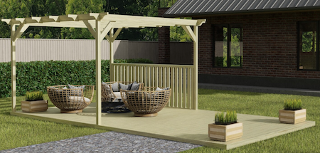 Pergola with double deck.