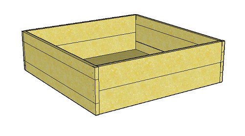 Copyright image: Raised bed plans - without fins.