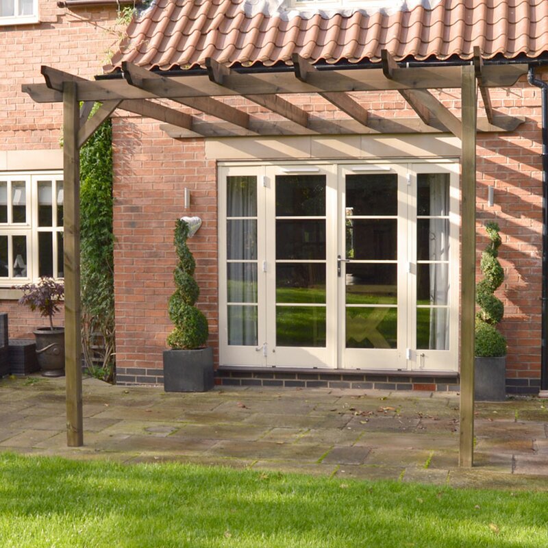 Classic lean-to pergola.