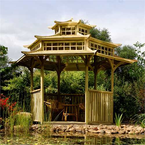 Asian style pagoda.