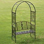 Metal arbour.