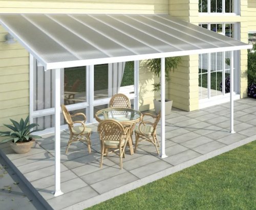 Maintenance free attached lean-to pergola kit
