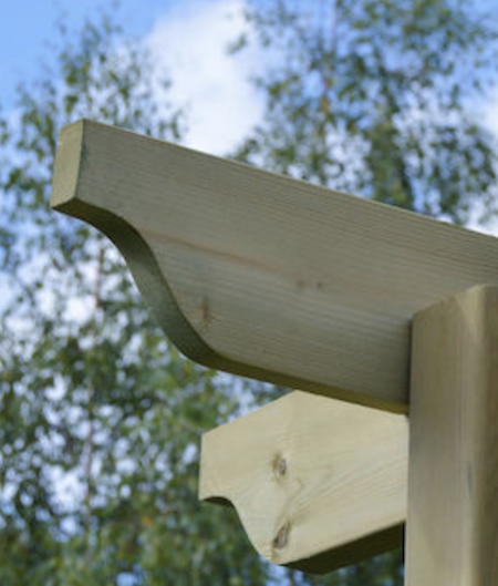 Fabulous rafter tail end using planed wood