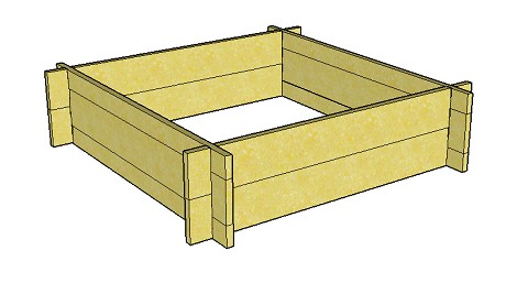 Copyright image: Raised bed plans - with fins.