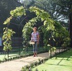 Roman pergola. A metal pergola in galvanised steel.