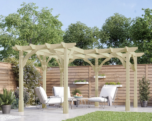 Gazebo corner pergola kit.