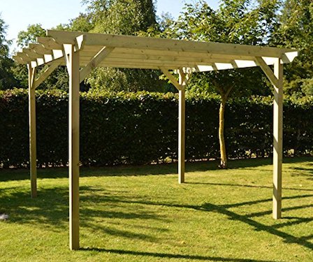 Traditional wooden pergola.