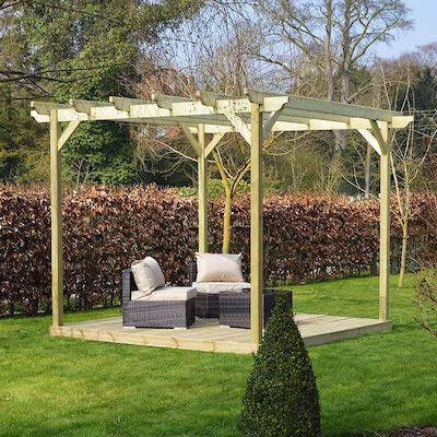 Pergola with deck.