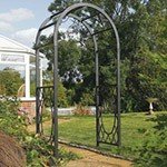 Metal rose arch.